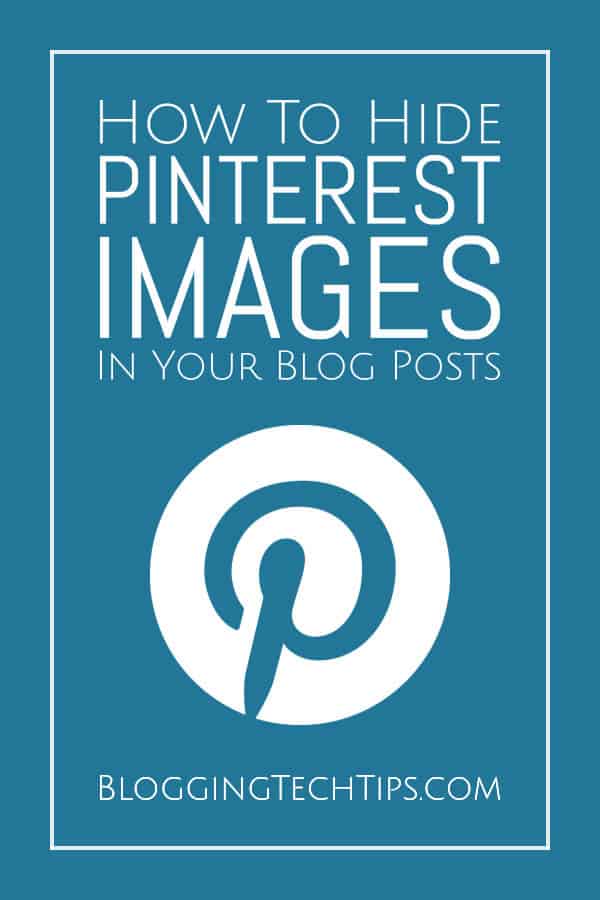 Pinterest Images - How to Hide Pin Images